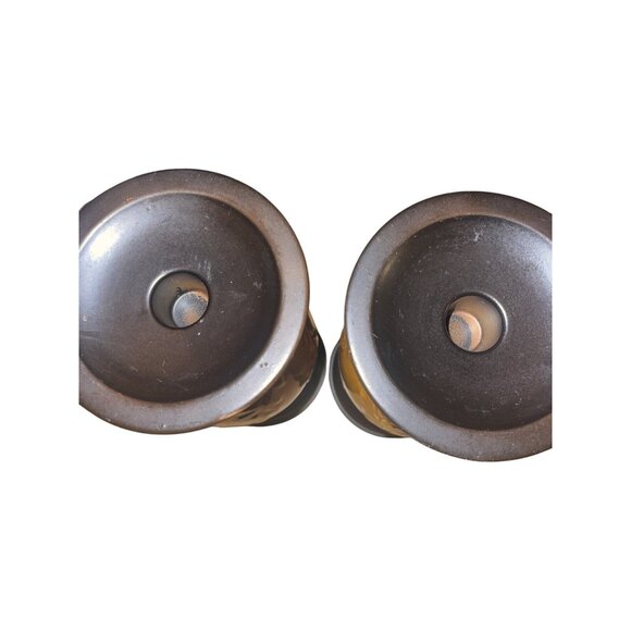 Target Brands Leaf Embossed Ceramic Pillar/Taper Candle Holders 3.5" D x 8.9" H - Picture 9 of 12